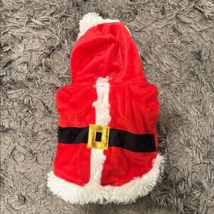 Red Santa Dog Costume with Belt